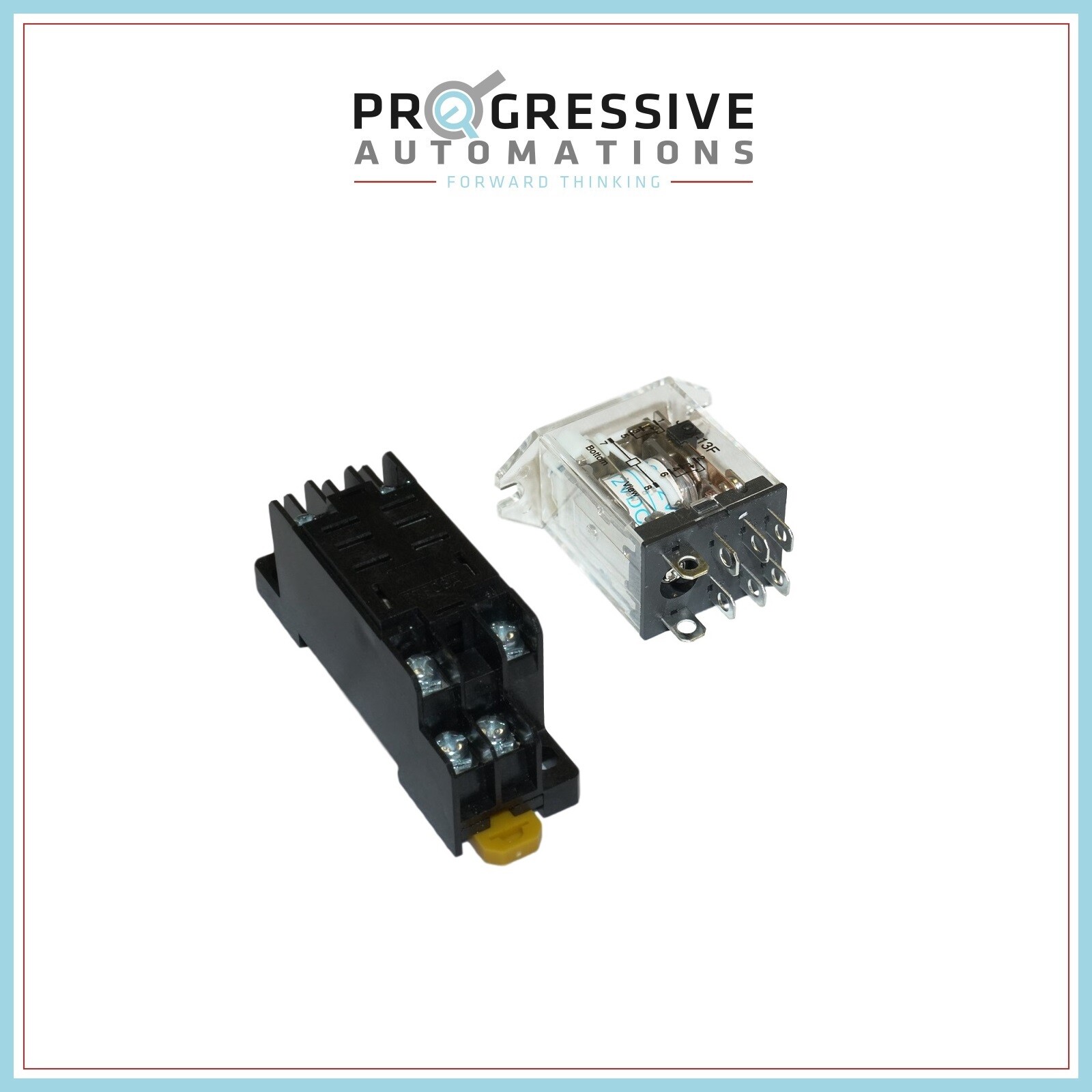 Relay + Relay Socket – DPDT – 12 VDC – 10A – Progressive Automations