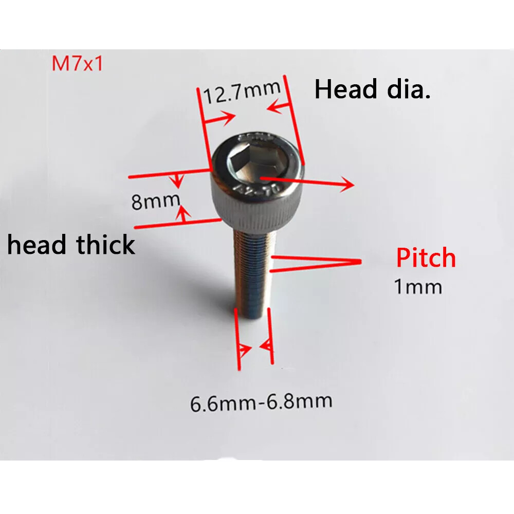 M7-1.0×110 Socket Allen Head Cap Screws Stainless M7x1.0x110 Bolts 7mm 1.0 110mm