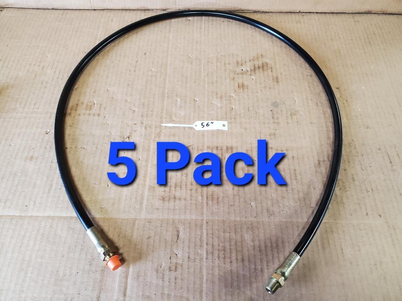 *5 pack* NOS 1/4″ x 56″ Hydraulic Hose 1/4″ Male NPT 2750 PSI Synflex *Lot of 5*