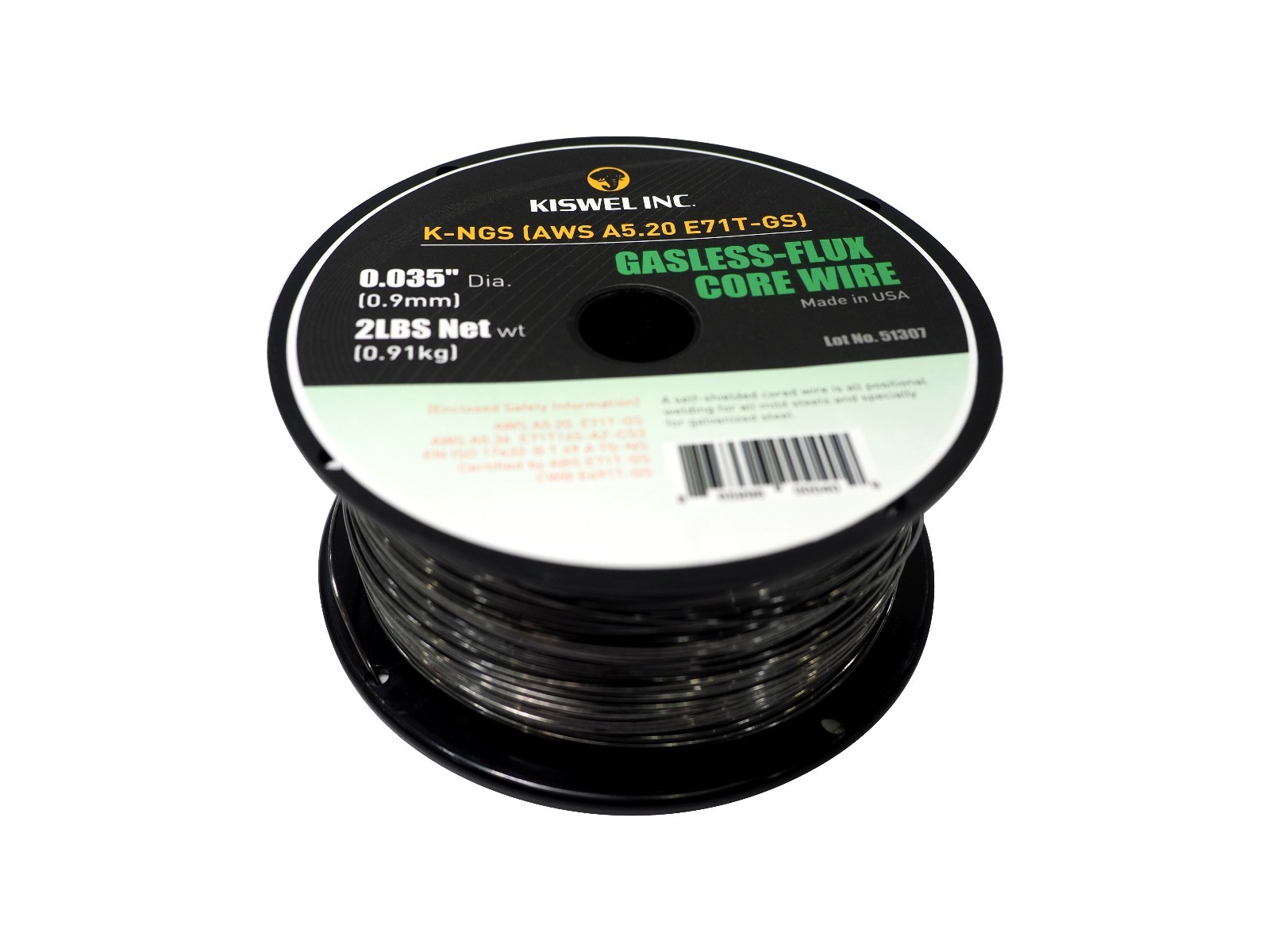 (Made In USA) K-NGS E71T-GS .035in. Dia 2lb Gasless-Flux Core Wire Welding Wire