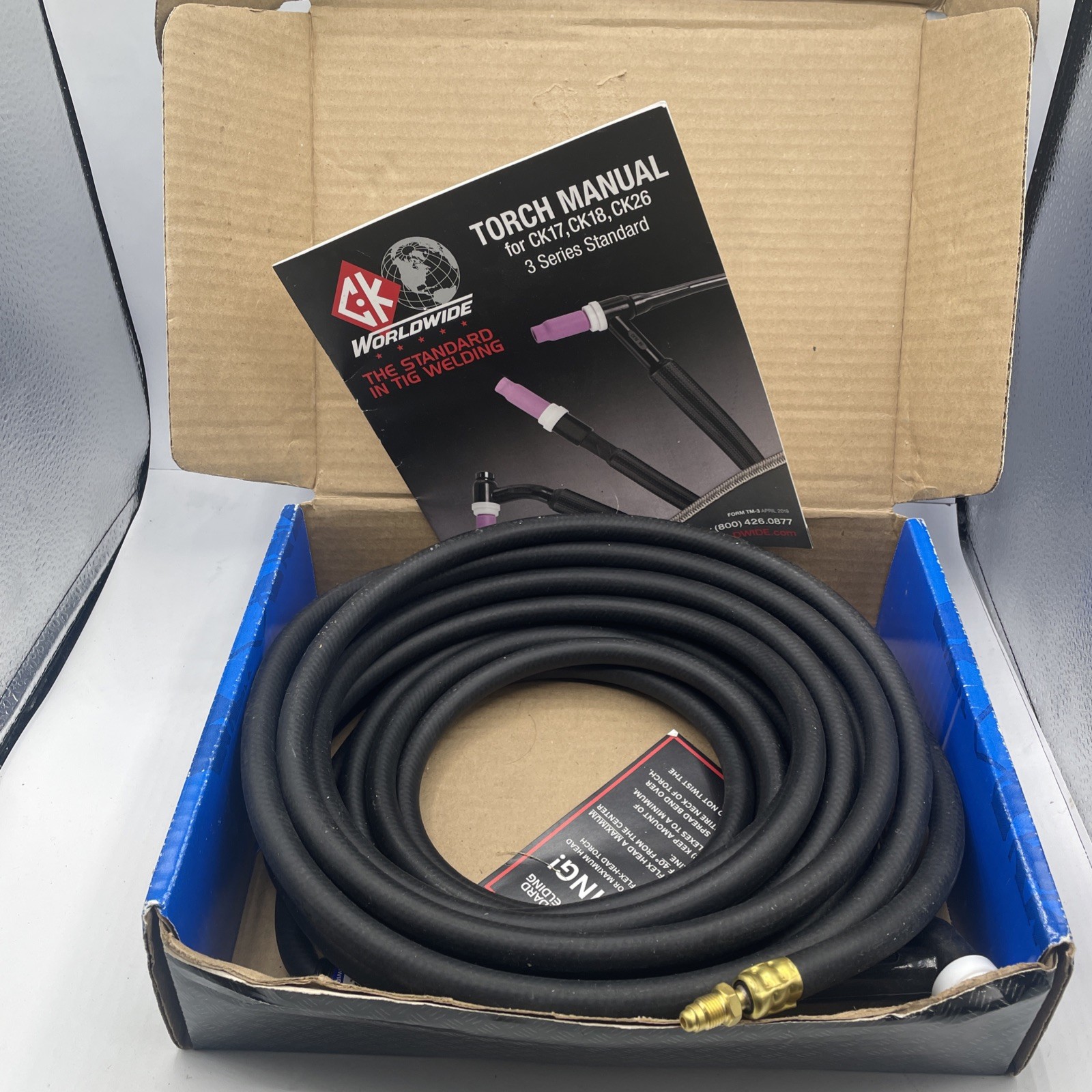 CK9 Air Cooled TIG Torch Kit Flex 125A 12.5′ 1-Pc Super-Flex CK9-12-RSF FX new