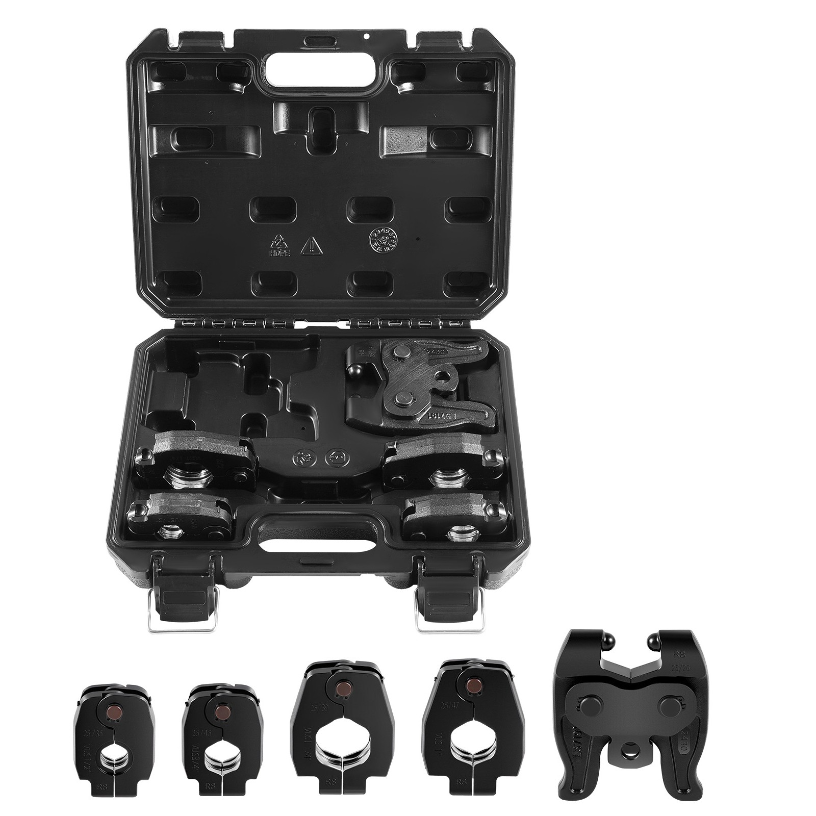 Uimoso 5PCS ProPress Kit with 4 Press Rings 1/2″ to 1-1/4″ & R8 Actuator
