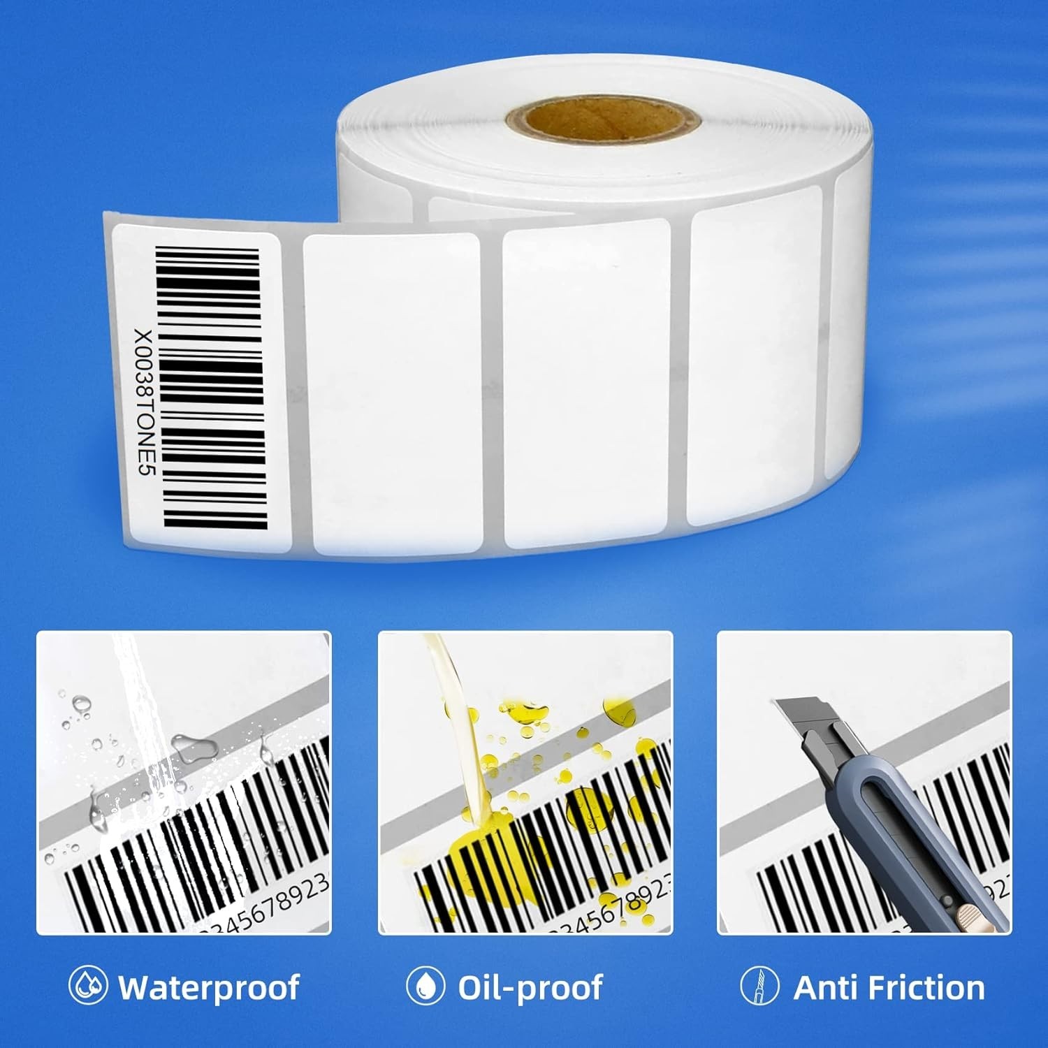 2″ x 1″ Multipurpose Barcode Direct Thermal Labels for FNSKU UPC FBA 1300/Roll