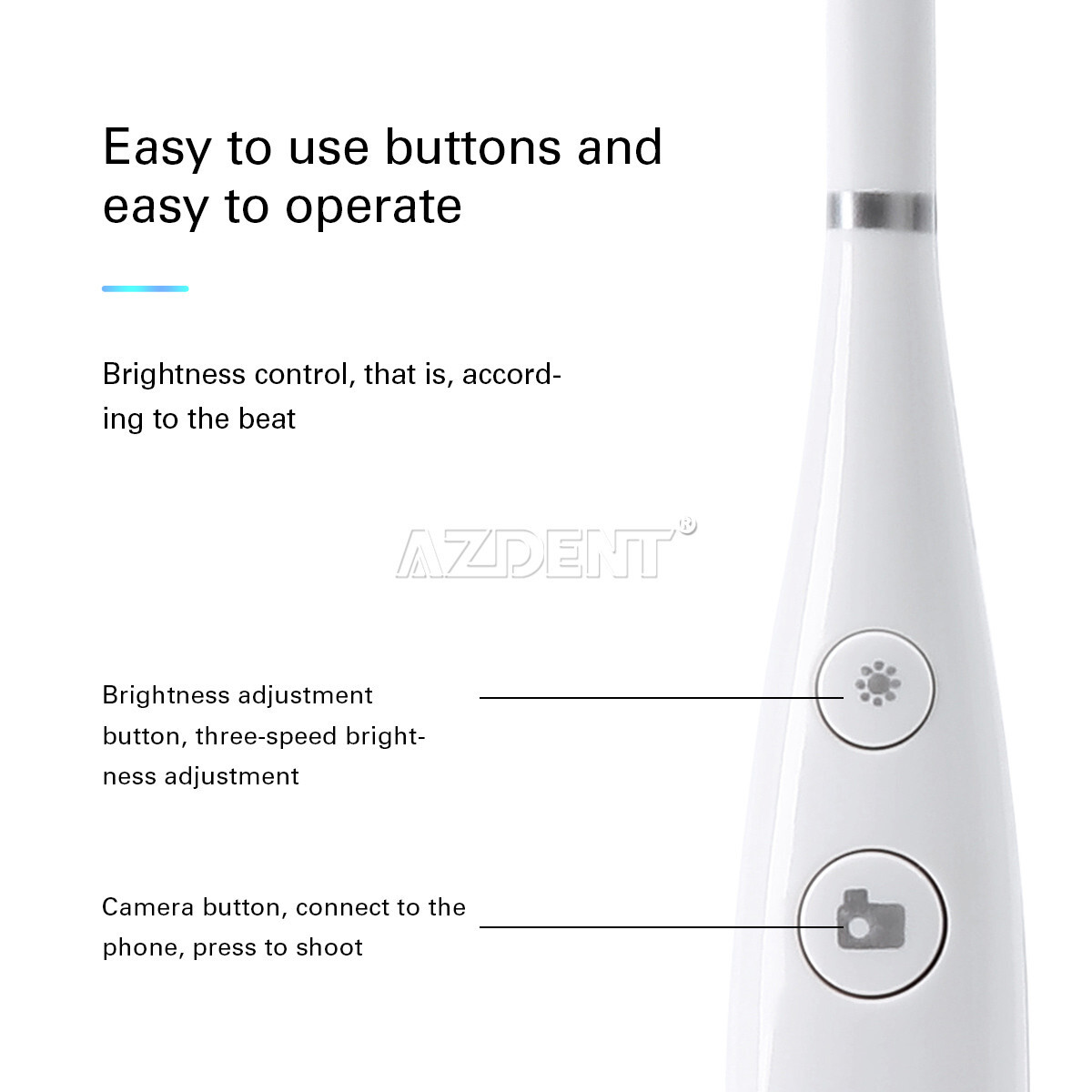 Dental Intraoral Camera 8 LED light USB Digital Imaging HD Camera 10mm-20mm