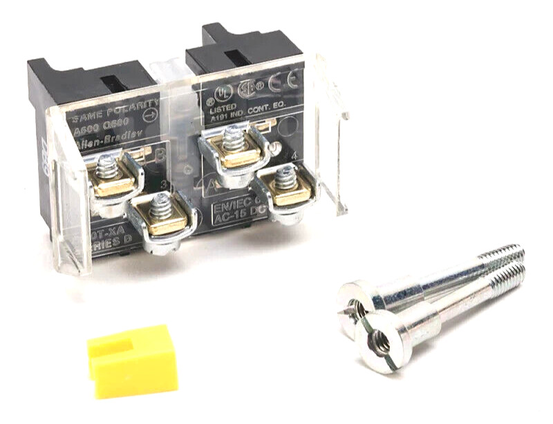 NEW ALLEN BRADLEY 800T-XA Contact Block DPST 800TXA contacts A-B 30mm 600V 10A
