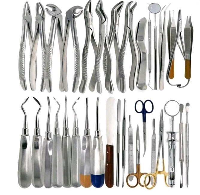 Dental Extracting forcep & Surgery Instrument set of 34pcs high Quality material