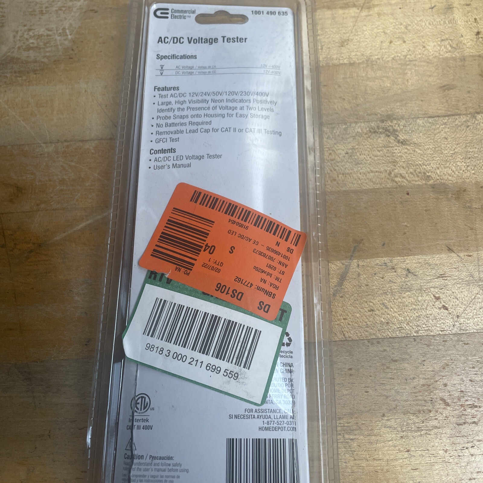 Voltage Tester AC/DC 400 Volt GFCI Circuit w LED Audible Alert – New Open Box