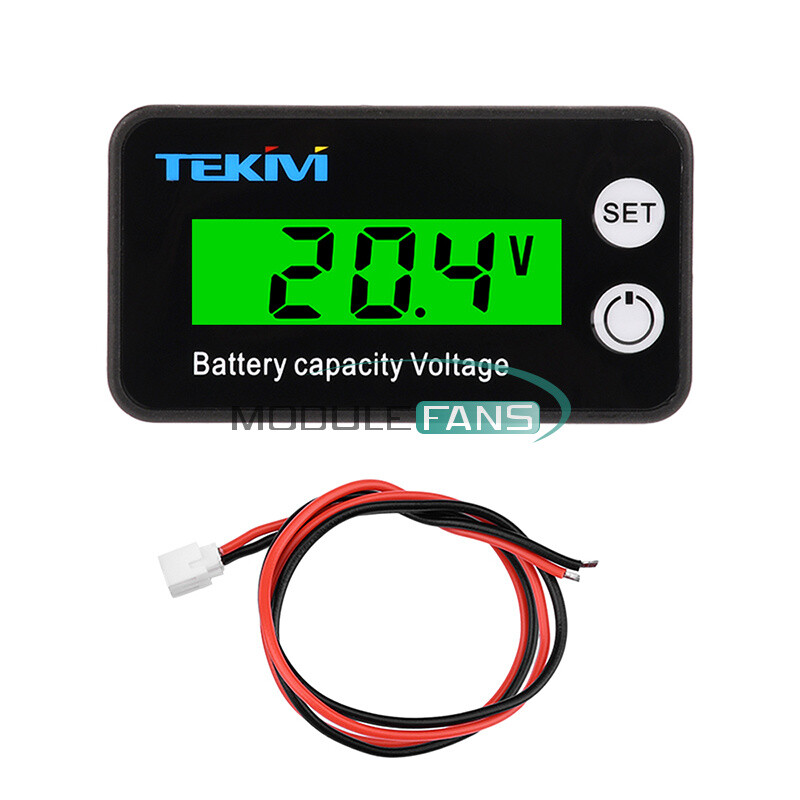 6136B LCD Battery Capacity Indicator Voltmeter Low Voltage Alarm High Precision