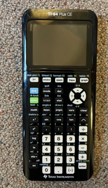 Texas Instruments TI-84 Plus CE Graphing Calculator – Black, Good Condition Math