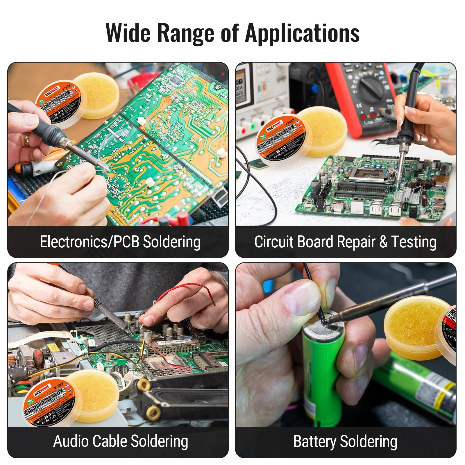 BEEYUIHF RMA-7523 ROSIN Solder Paste Flux BGA Rework Reflow SMT SMD