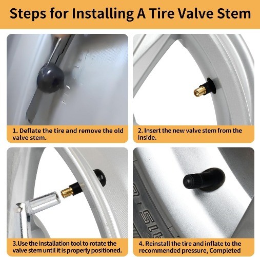10 Pcs Snap-in Tire Valve Stems, TR413 Rubber Tubeless Tire Valve Stems – Fits 0