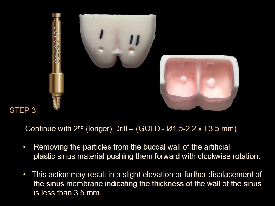 Lateral Window Sinus Elevation Drill Set, with elevator instrument set