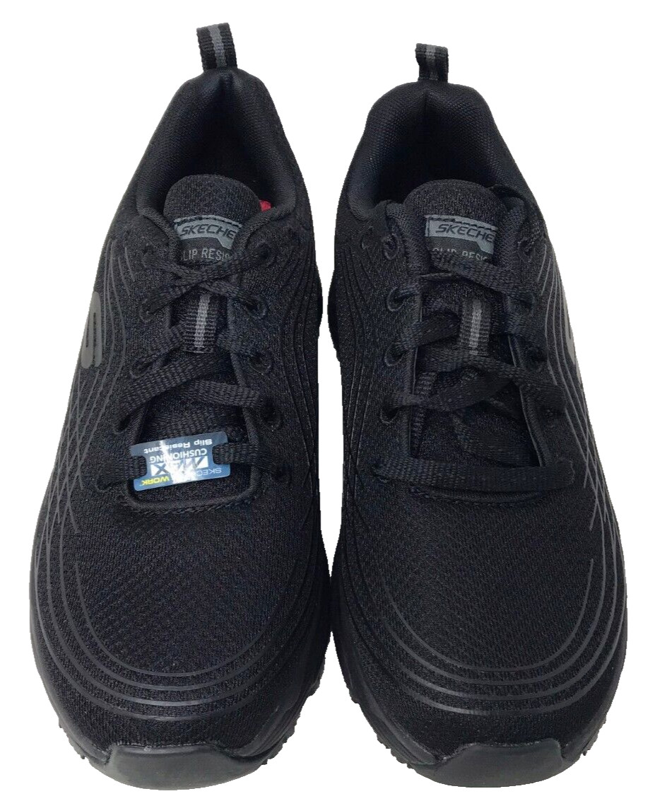 Skechers Women’s Work Max Cushioning Elite SR Lace Up Shoes Black Size:9.5 107U