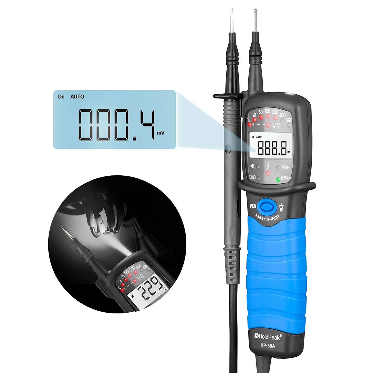3 Phase Rotation Tester Sequence Meter with LEDs Buzzer Indicator Electrical Che