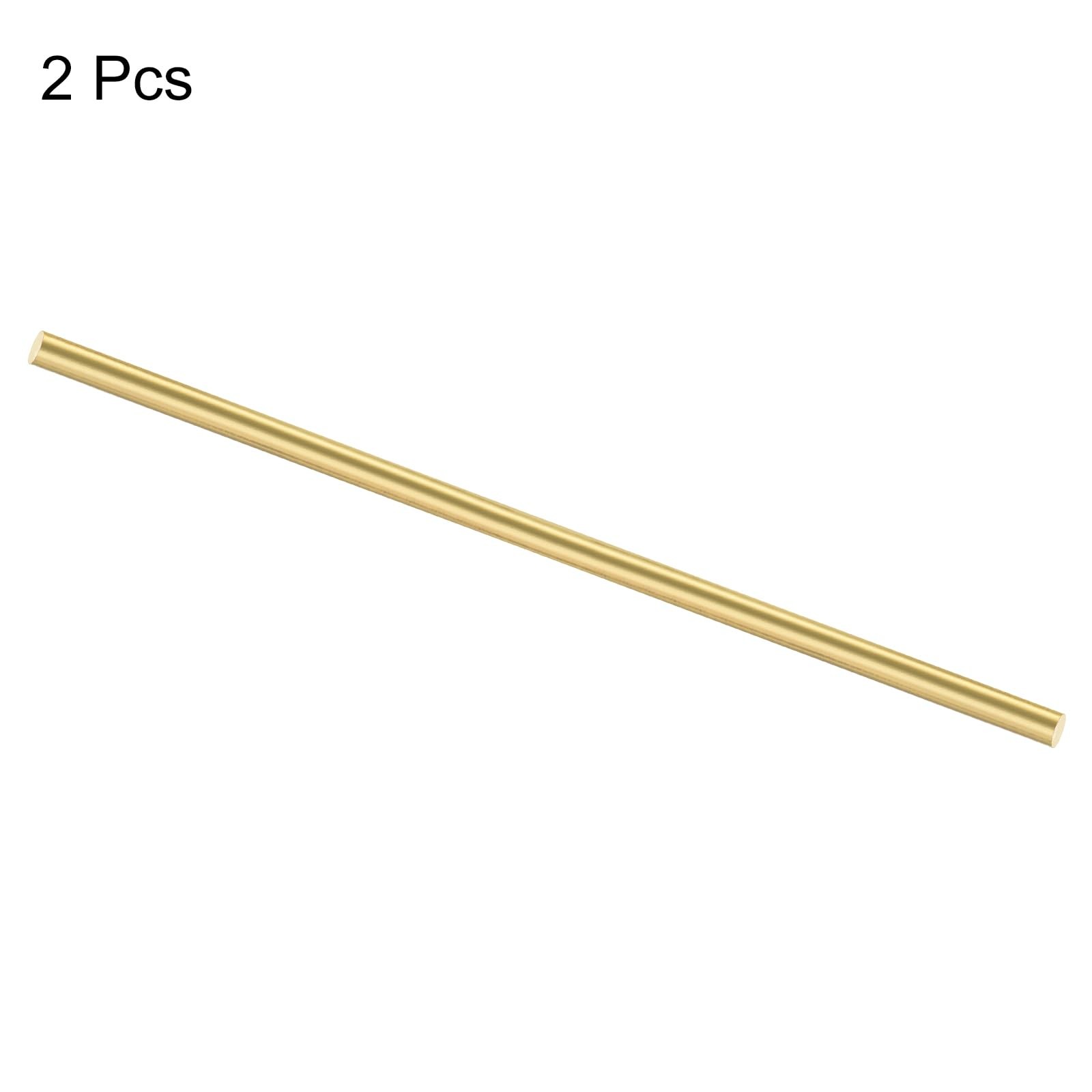 MECCANIXITY 2pcs Brass Rods (6mm) 1/4 Inch x (150mm) 6 Inch Brass Solid Round…