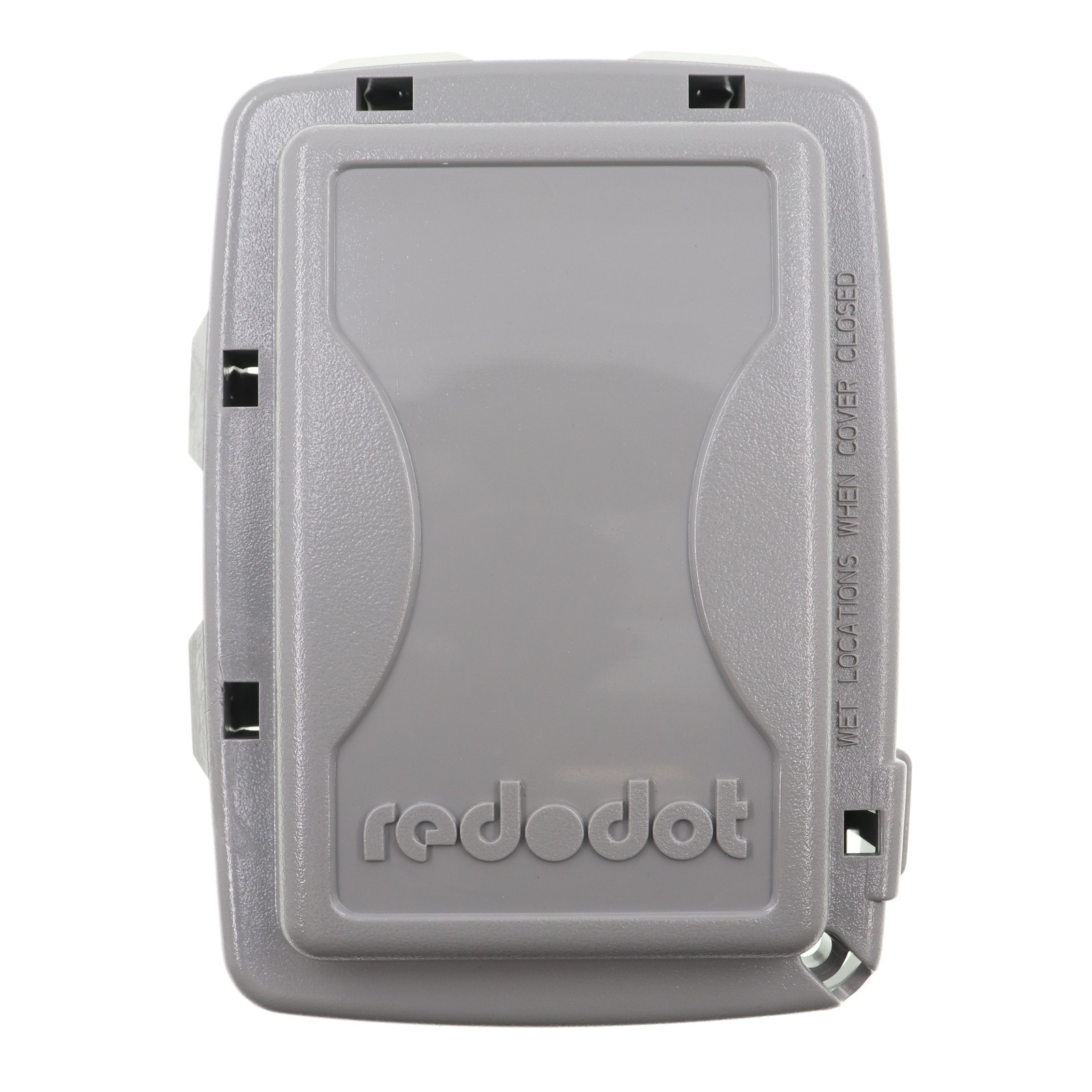 RED DOT CKNMG-NG WHILE-IN-USE WEATHERPROOF RECEPTACLE COVER, 1-GANG, GRAY