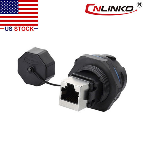 Ethernet Connector RJ45 Socket Port Panel Mount Receptacles Outdoor Waterproof