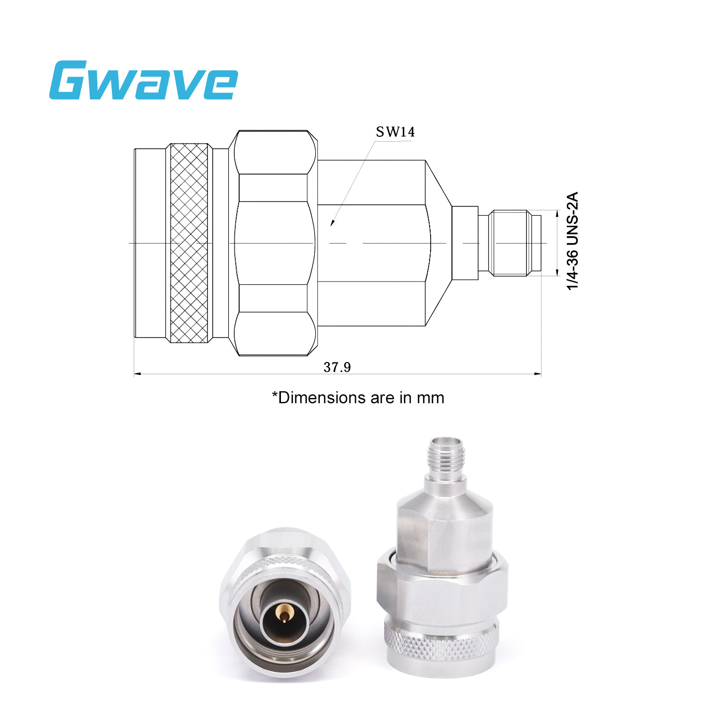 N Male to SMA Female Adapter, DC – 18GHz