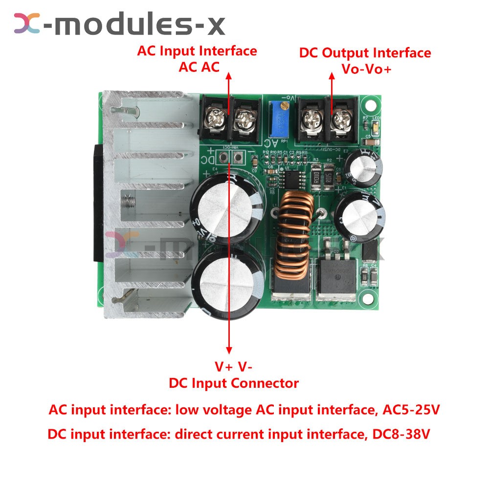 AC 5-25V/DC 8-38V To DC 3.3-32V Buck Power Module 140W Voltage Regulator