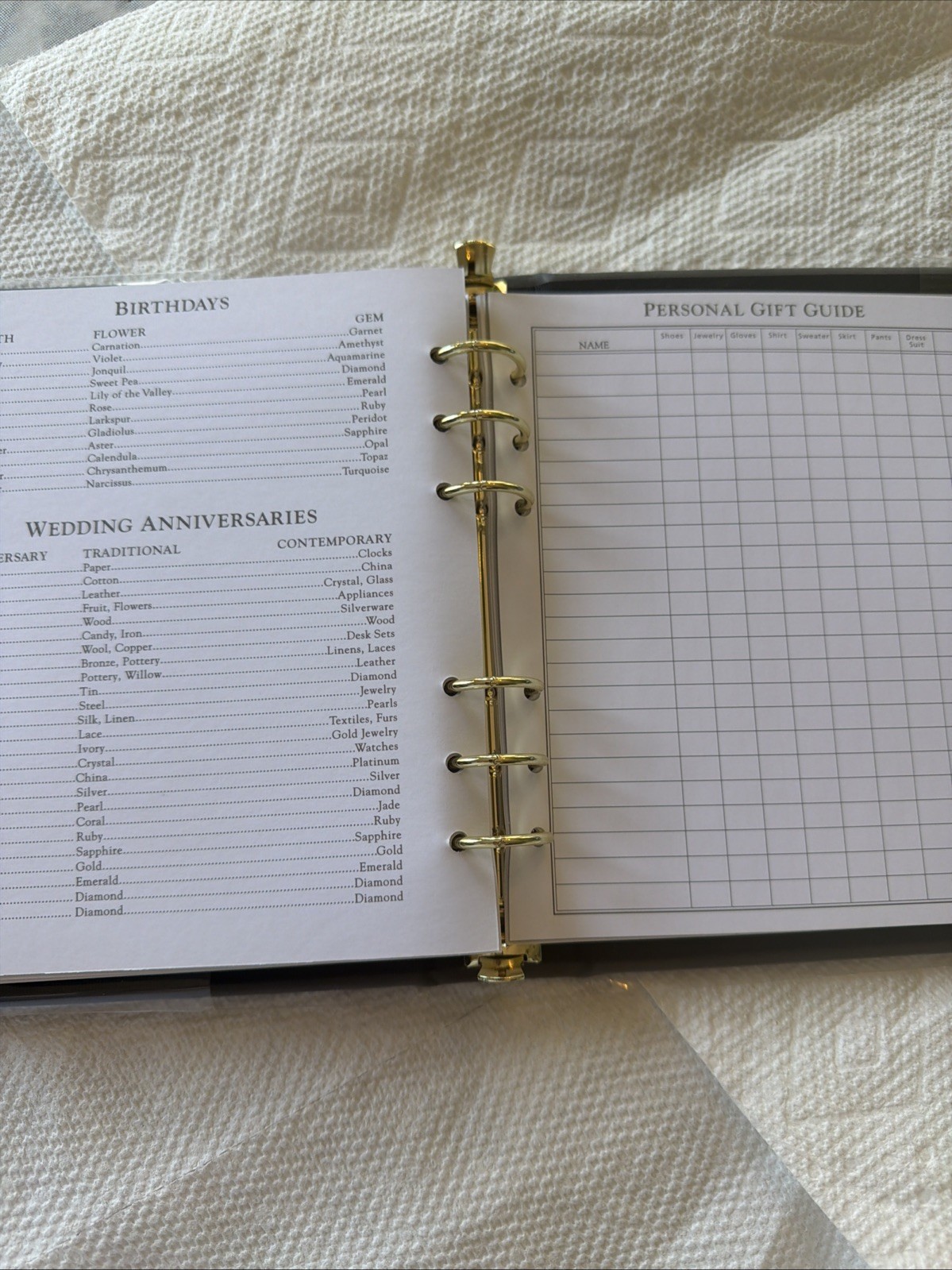 Hallmark Classic Address Book Faux Leather Ringbound Free Shipping