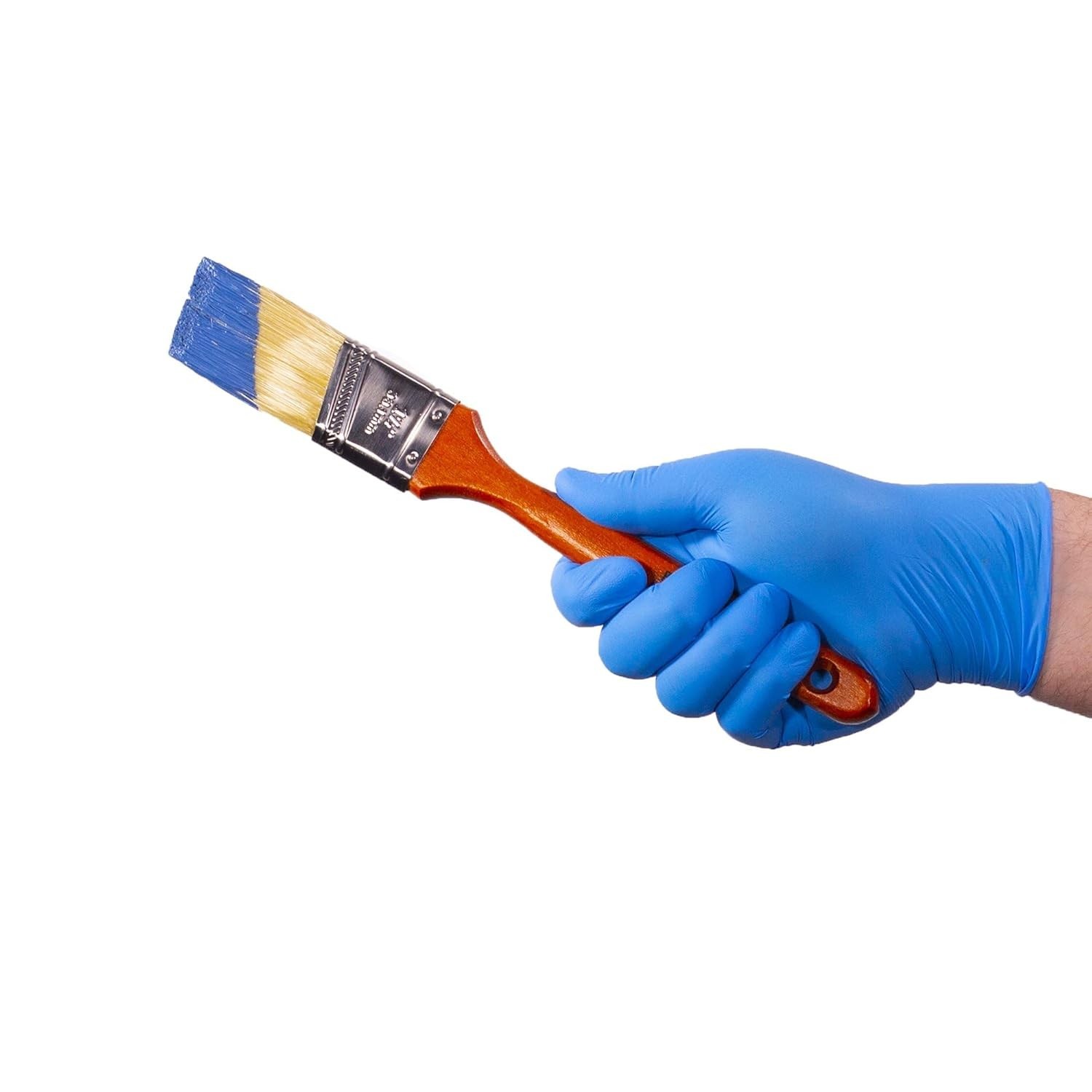 Industrial Blue Nitrile Gloves, Box of 100, 3 Mil, Size XX-Large, Latex Free,…