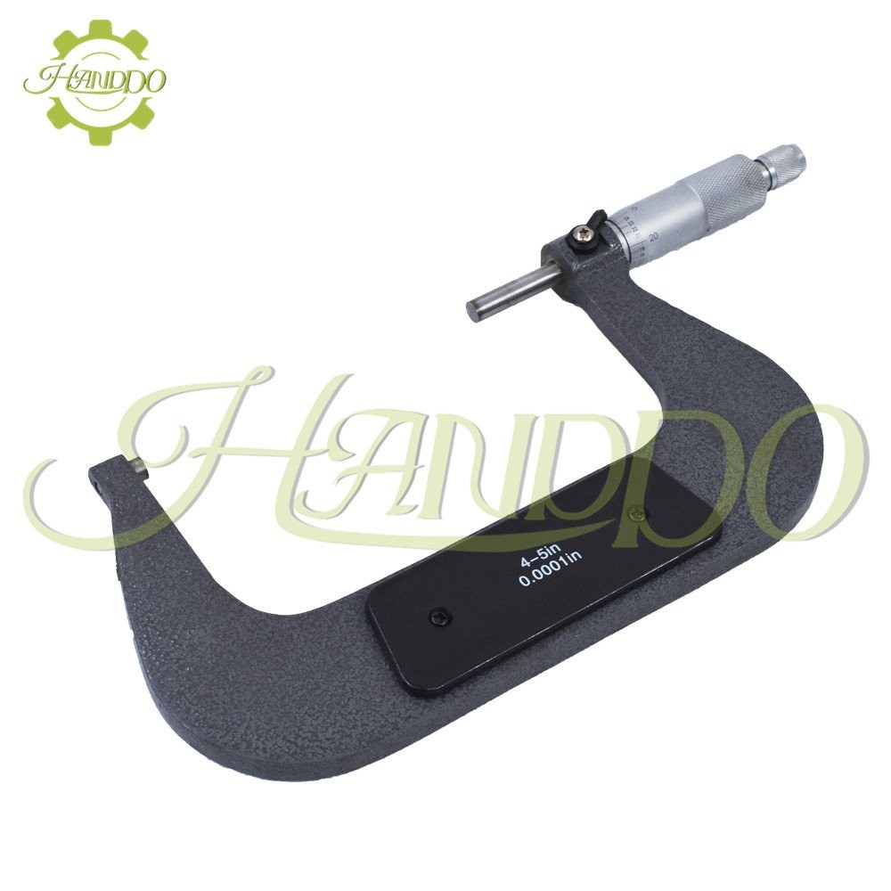 Outside Micrometer 4-5″/0.0001″ Carbide Tipped Precision Micrometer