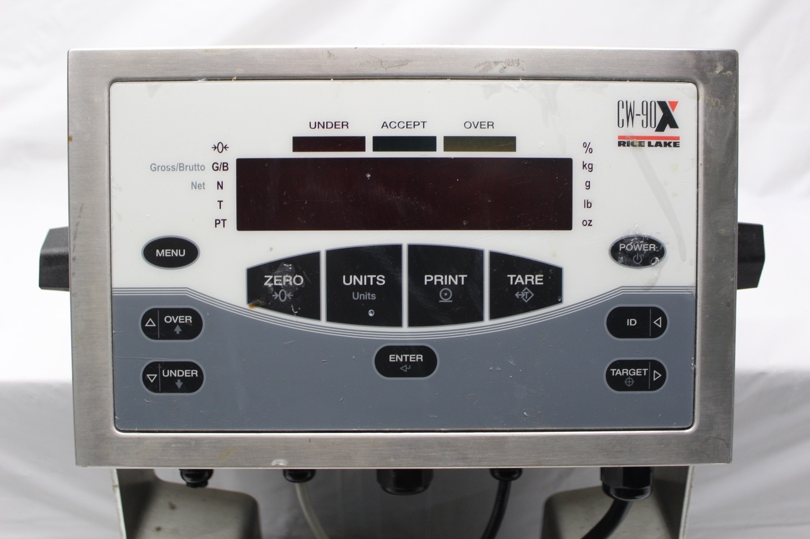 Rice Lake, CW-90X-25, Washdown Checkweigher 25lb x 0.005lb 115VAC 10×10 NTEP RS