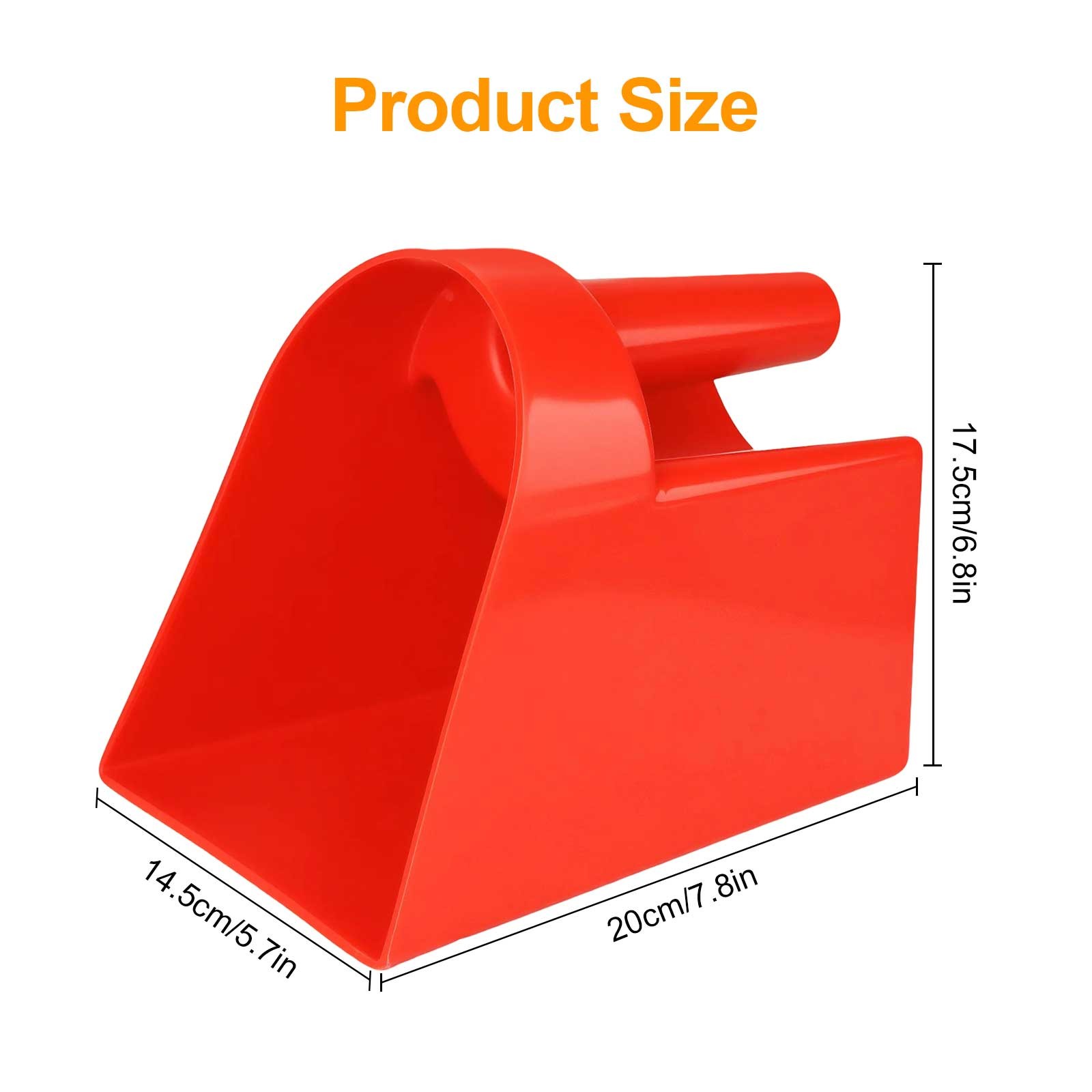 Feed Scoop Grain Shovel Plastic for Horse Chicken Pet Food Seed Farm Stable Tool