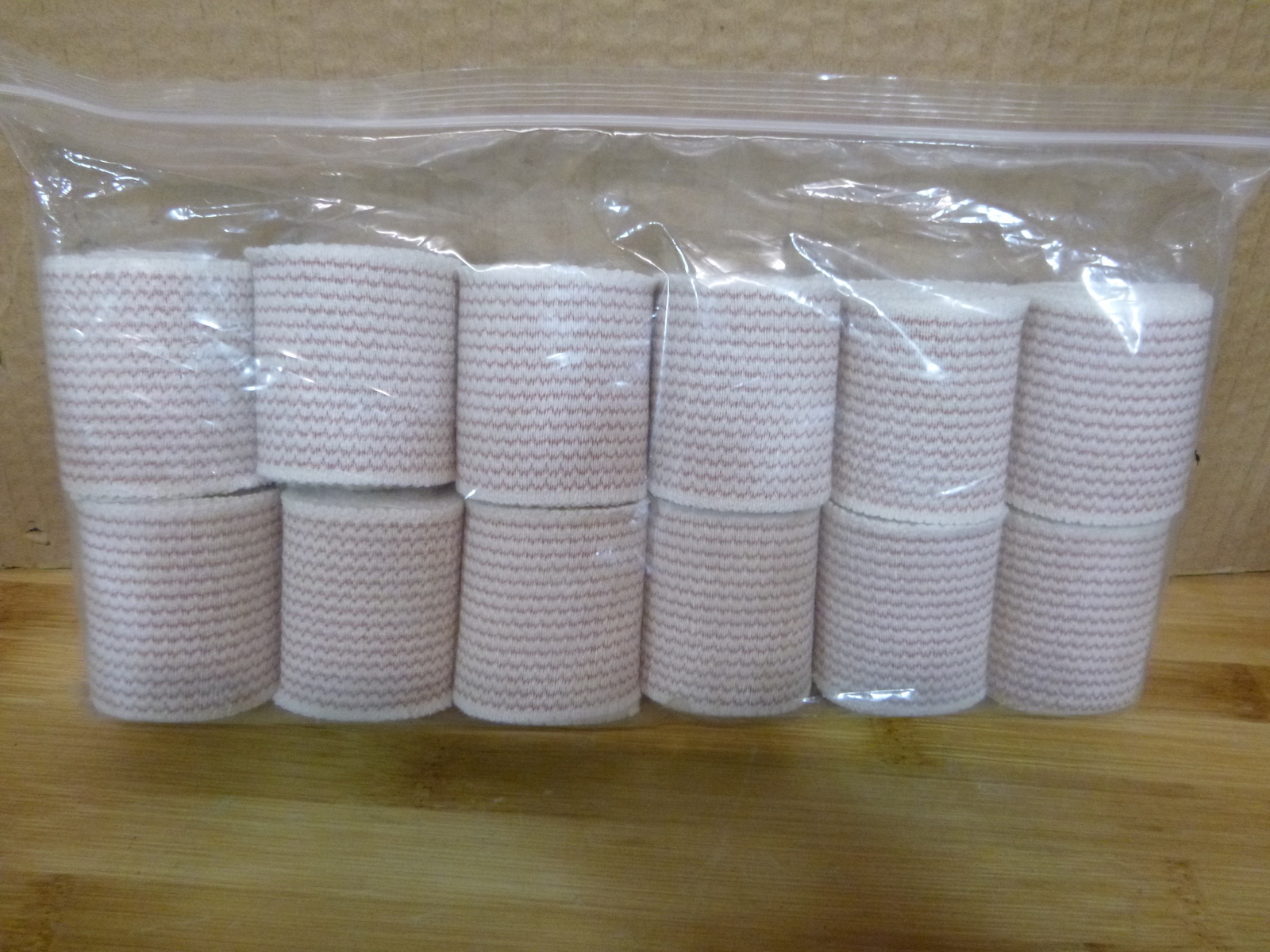 Set of 12 2″x 5 YARDS Cotton Elastic Bandage Compression Wrap Hook&Loop Closure