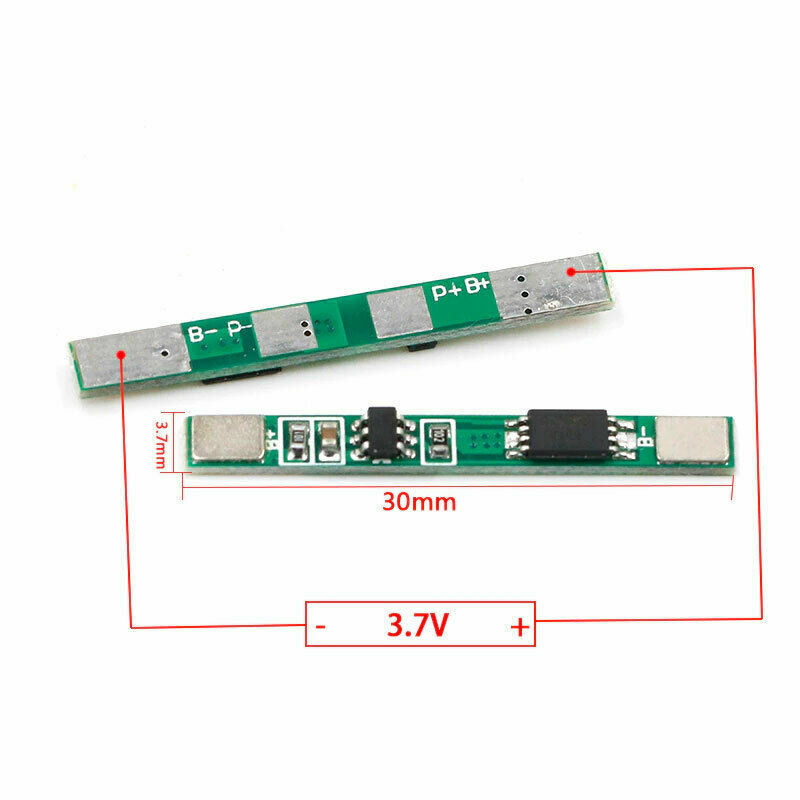 50pcs – 1S 3.7V 2A li-ion BMS PCM Battery Protection Board 18650 Lithium Ion BMS