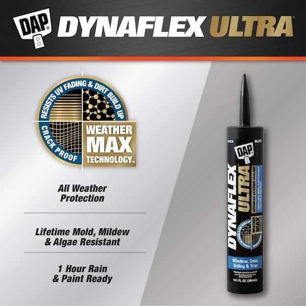 DYNAFLEX ULTRA 10.1 oz. Black Exterior Sealant for Windows, Doors, and Siding