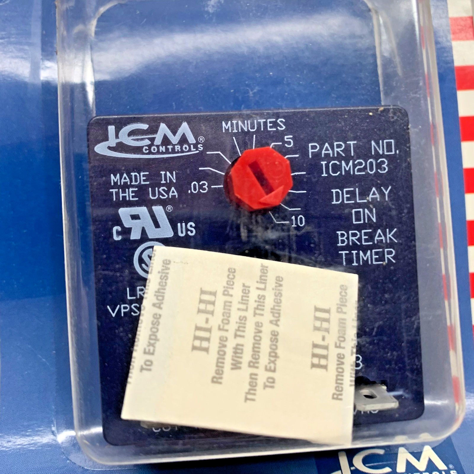 ICM Controls ICM203B Delay On Break Timer, .03-10 Minute Adjustable, 18-240 VAC