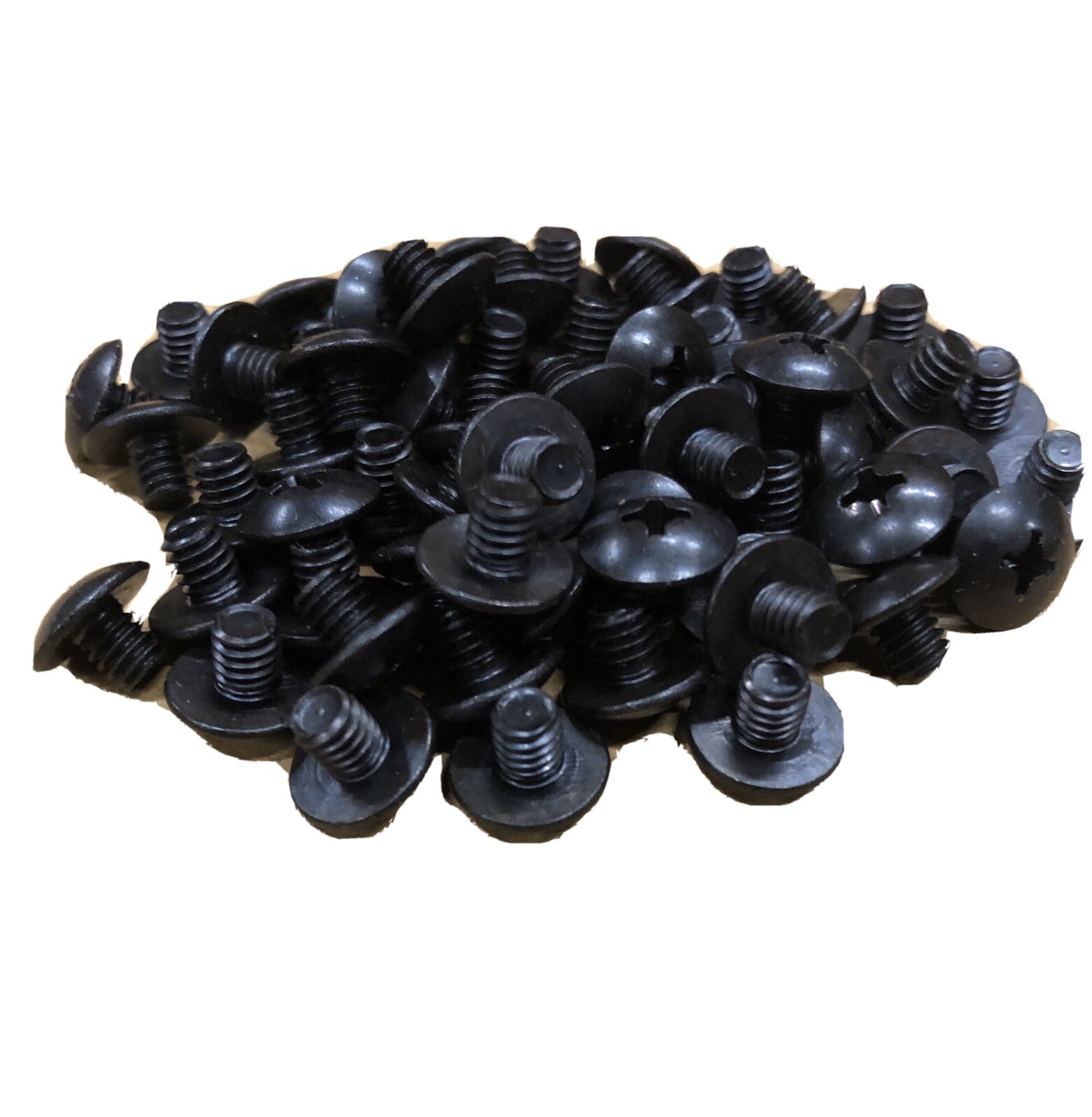 (200) 8-32 X 1/4 Phillips Truss Head Machine Screw Black Oxide Short Wide #8/32