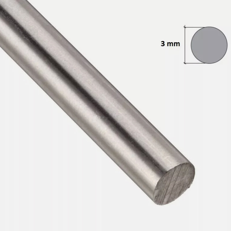 Dia Ø3mm-20mm 304 Stainless Steel Solid Round Rod for DIY Craft – 1pcs 0.5 Meter