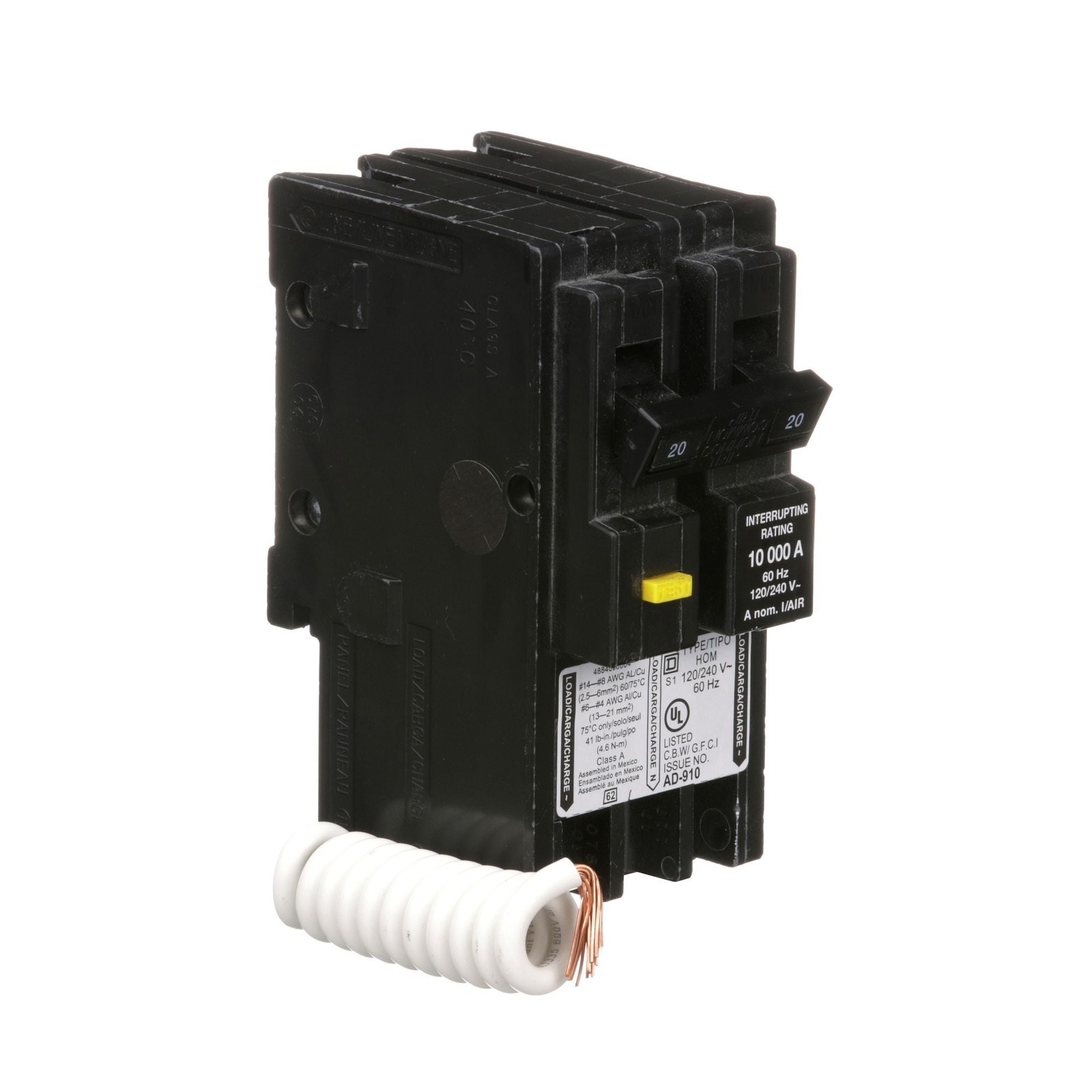 HOM220GFI – Square D Homeline – GFCI Circuit Breaker
