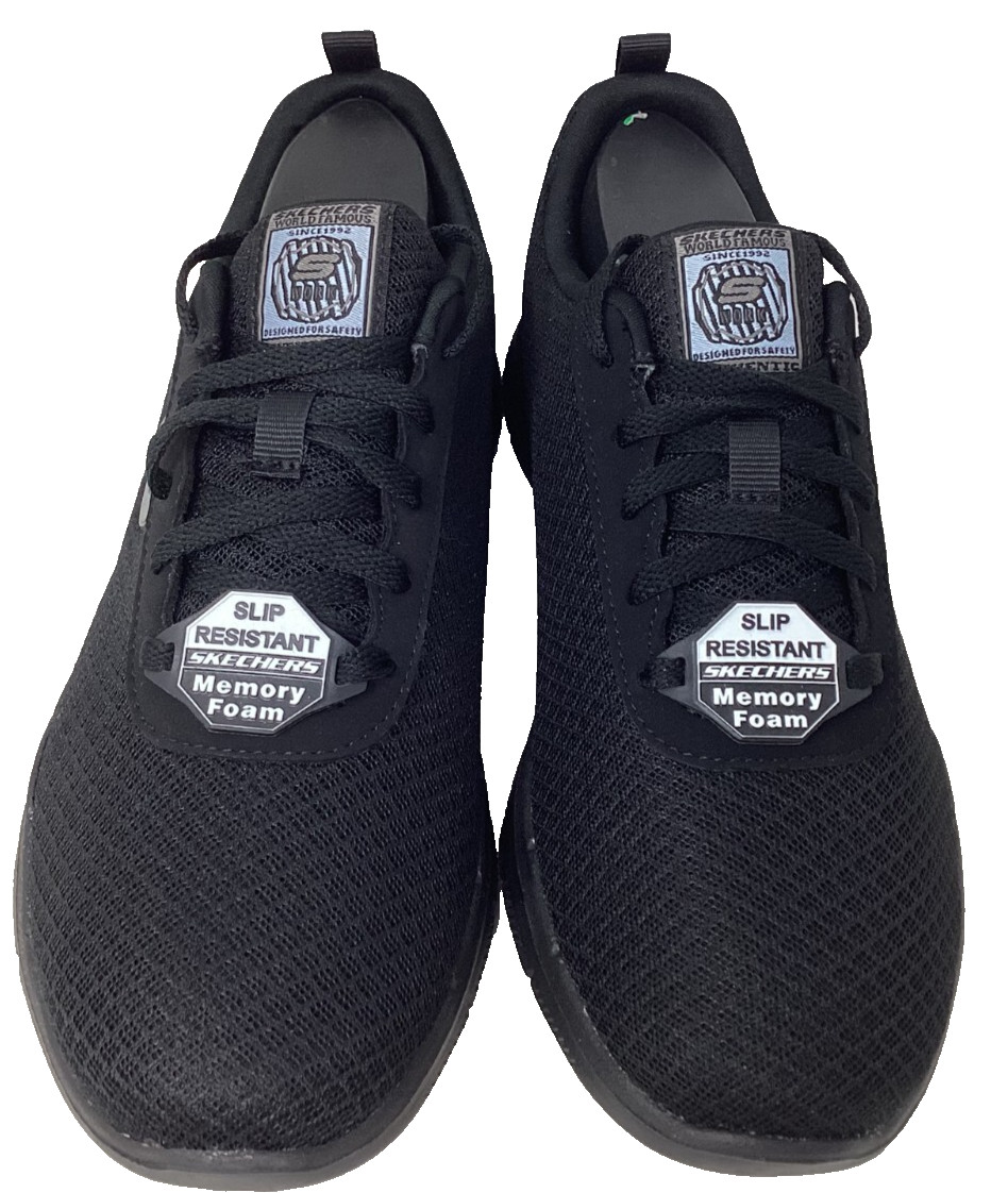Skechers Women’s Work Bronaugh RF Slip Resistant Lace Up Black Size:10 196MO