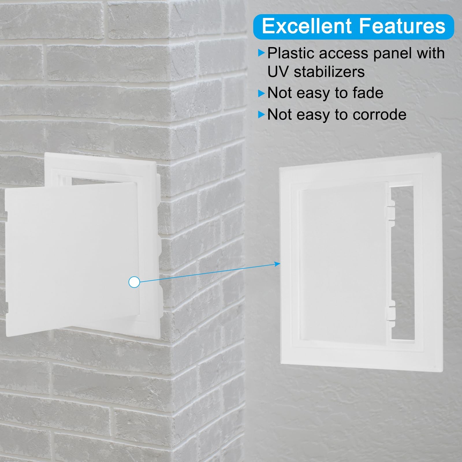 PATIKIL 6×6 inch(145x145mm) Removable Hinged inch(145x145mm), White