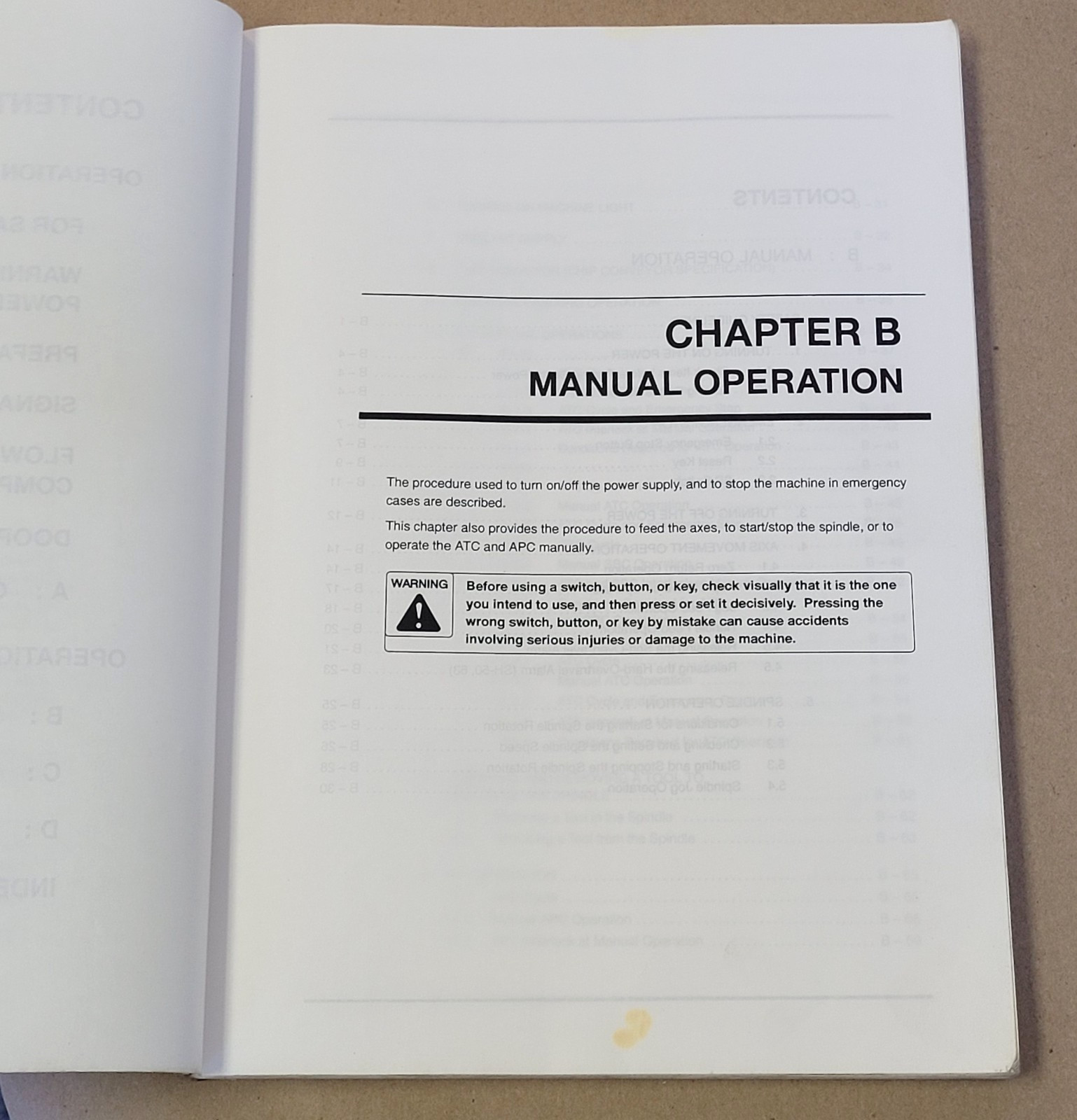 MORI SEIKI OPERATION MANUAL II FOR SH-40 SH-50, SH-63, MSC-518, MSC-516, MSD-516