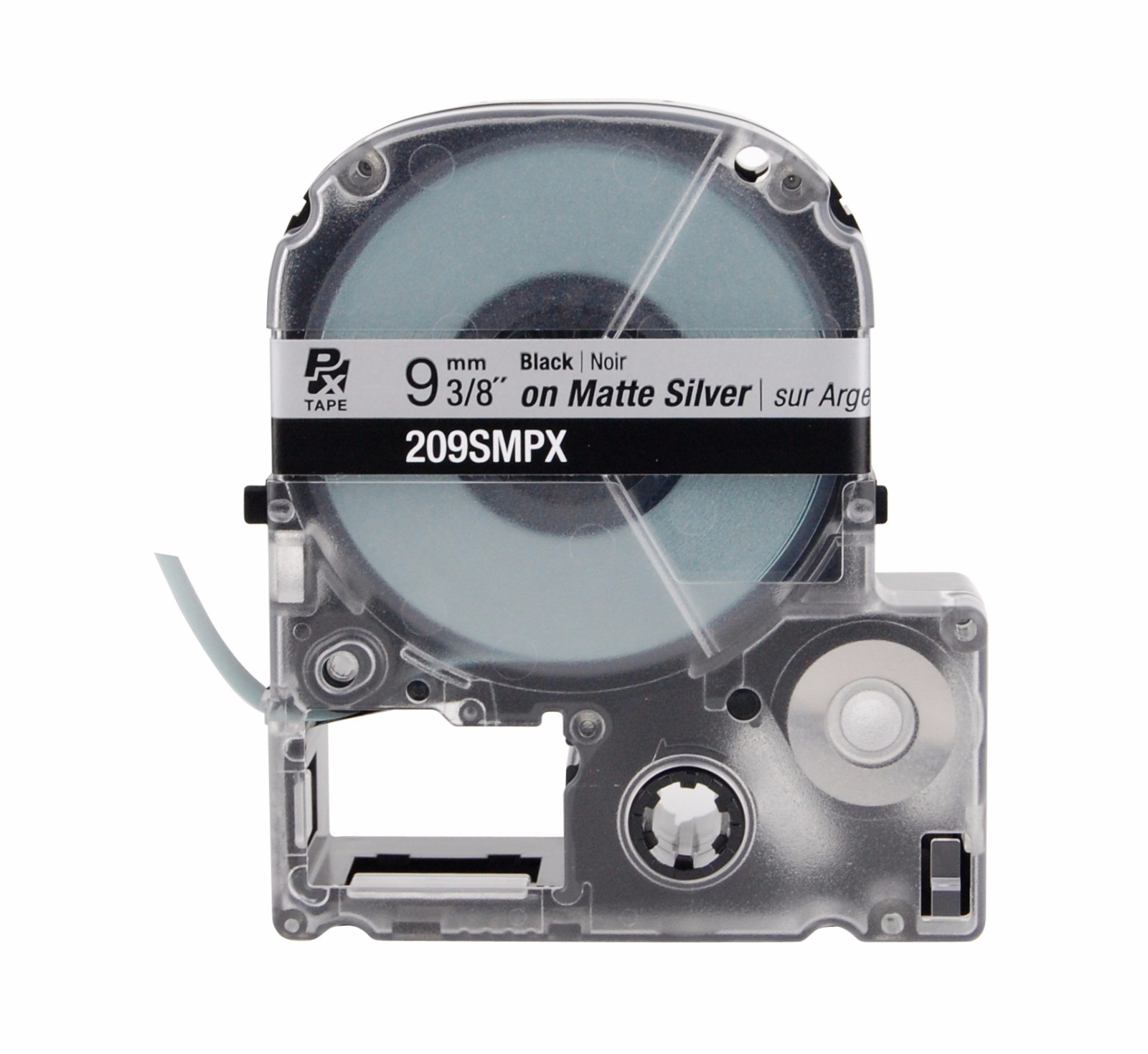K-Sun 209SM Black on Silver Matte PX Tape 3/8″ KSun Epson 209SMPX