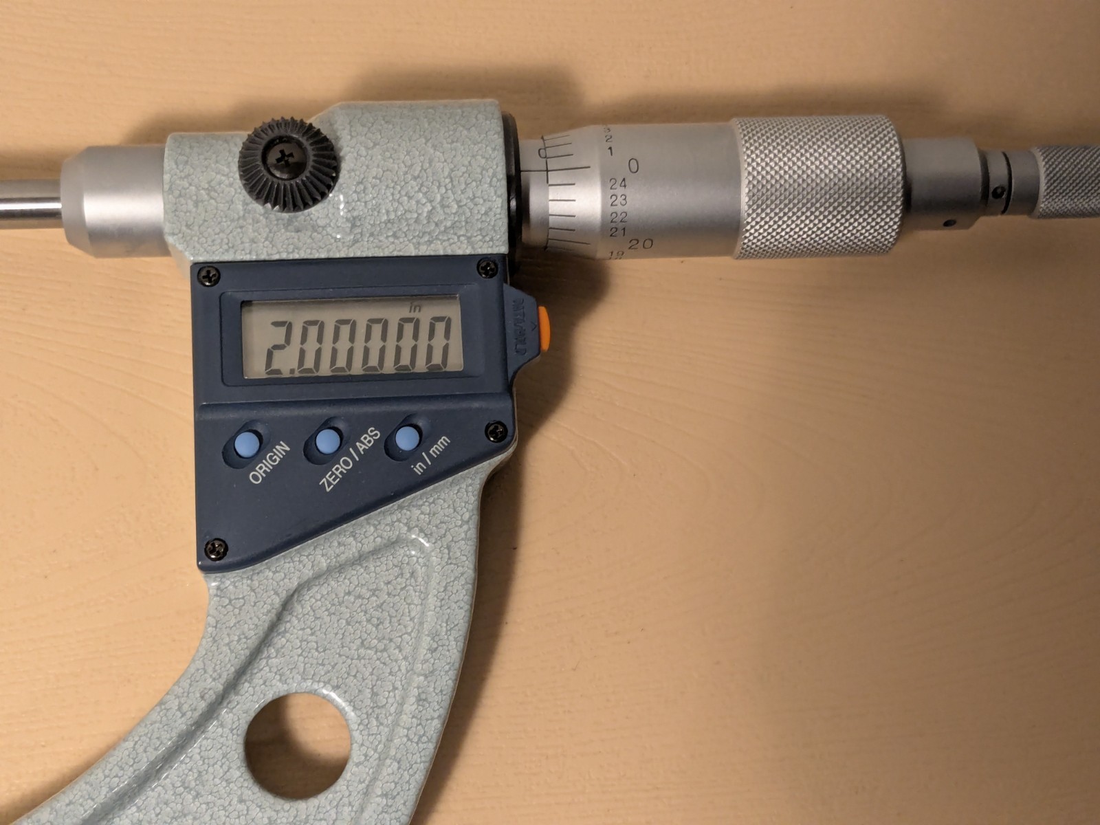 MITUTOYO 2-3 Inch DIGITAL Blade MICROMETER NO 422-313-30 w/ CASE & STANDARD