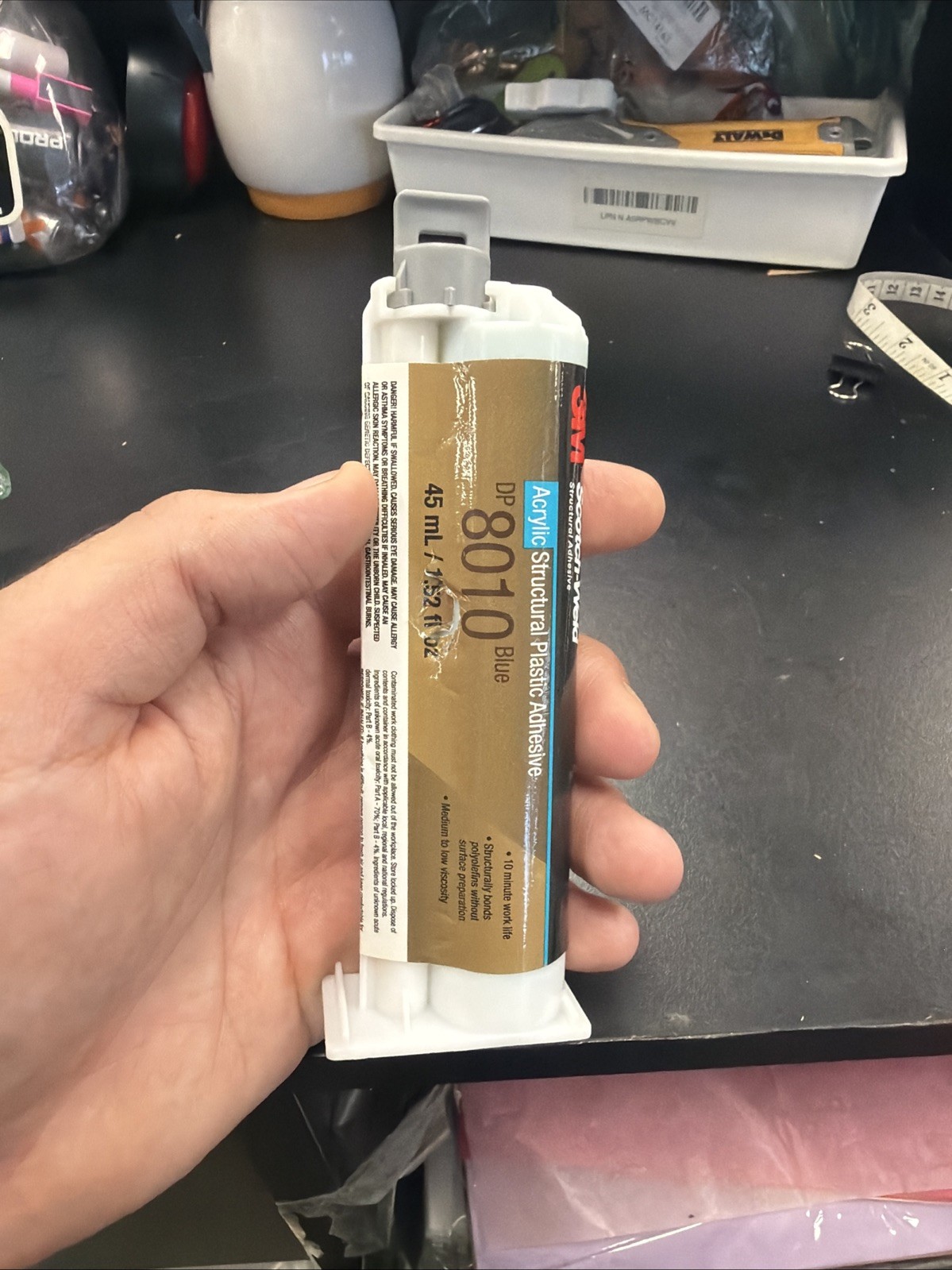 H-7. 3M Scotch-Weld Structural Plastic Adhesive DP8010, Blue, Extremely Strong