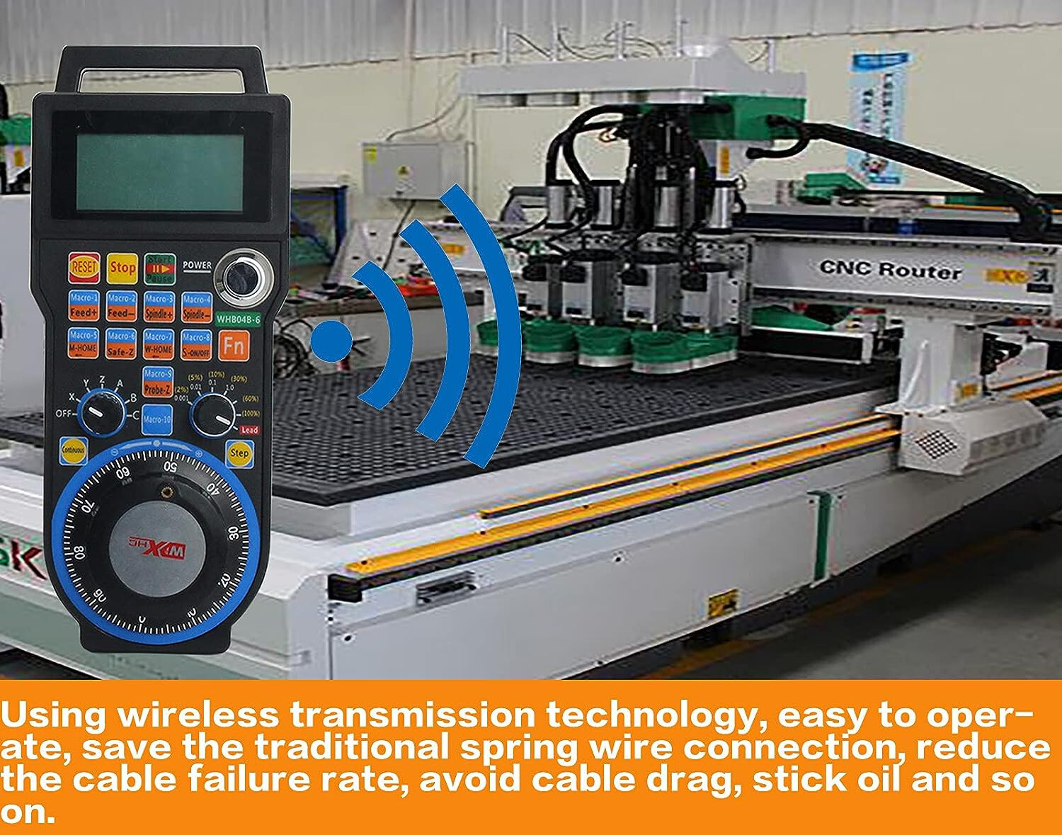 【US】4 Axis Electronic Wireless Handwheel Manual Control CNC Mach3 USB Handle MPG