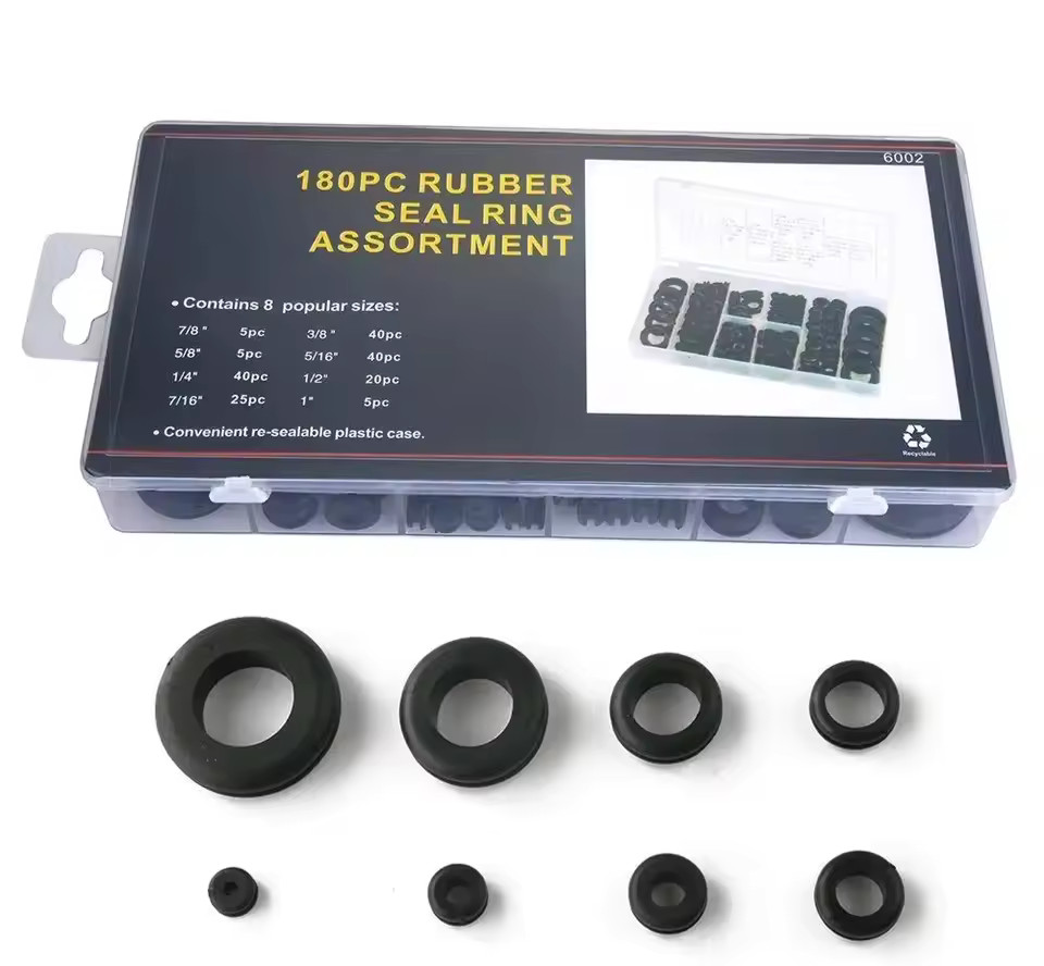 180 Pcs Rubber Grommet Kit Firewall Hole Plugs Wiring O-Ring Assortment Set
