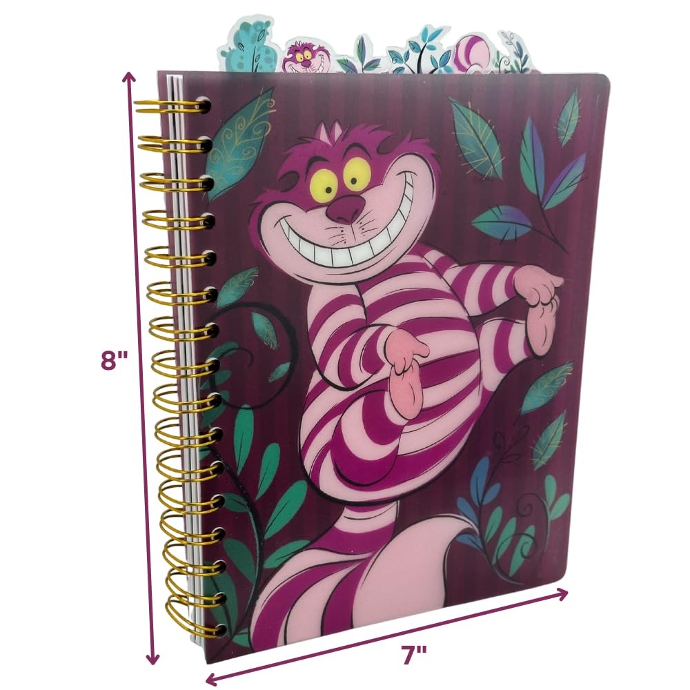 Cheshire Cat Spiral Bound Notebook 144 Lined Pages Alice In Wonderland 8X7