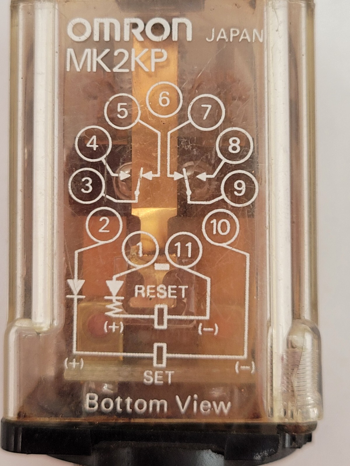 Omron MK2KP Intermediate Relay Plug-in Mount 5A 250VAC DPDT Coil 24VAC 11-Pin