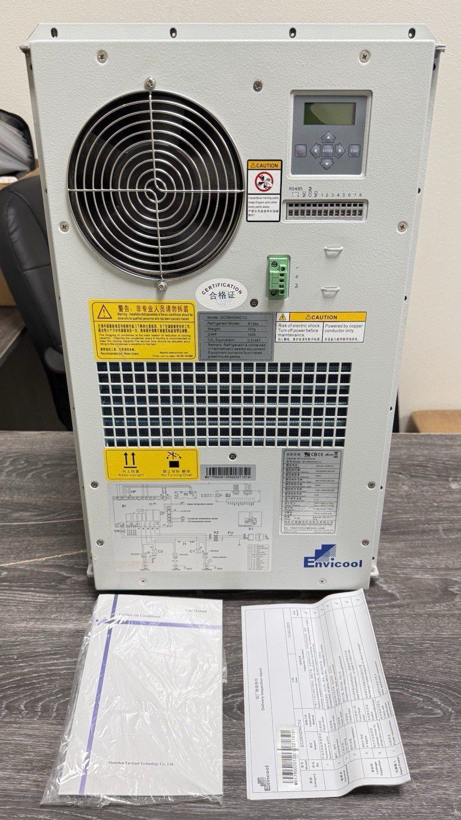 Envicool EC06HDNC1U Cooling Unit / Air Conditioner for Server Rack – 500W