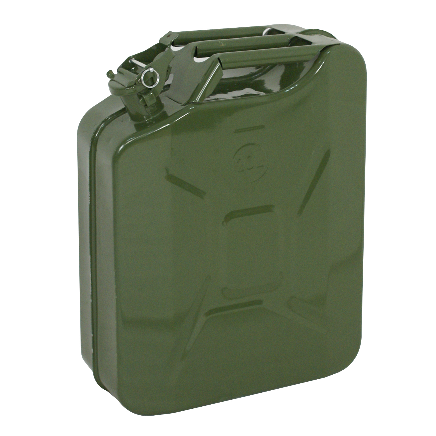 4PCS Jerry Can 5 Gallon 20L Gas Can Army Backup Metal Steel Tank w/ Spout Green