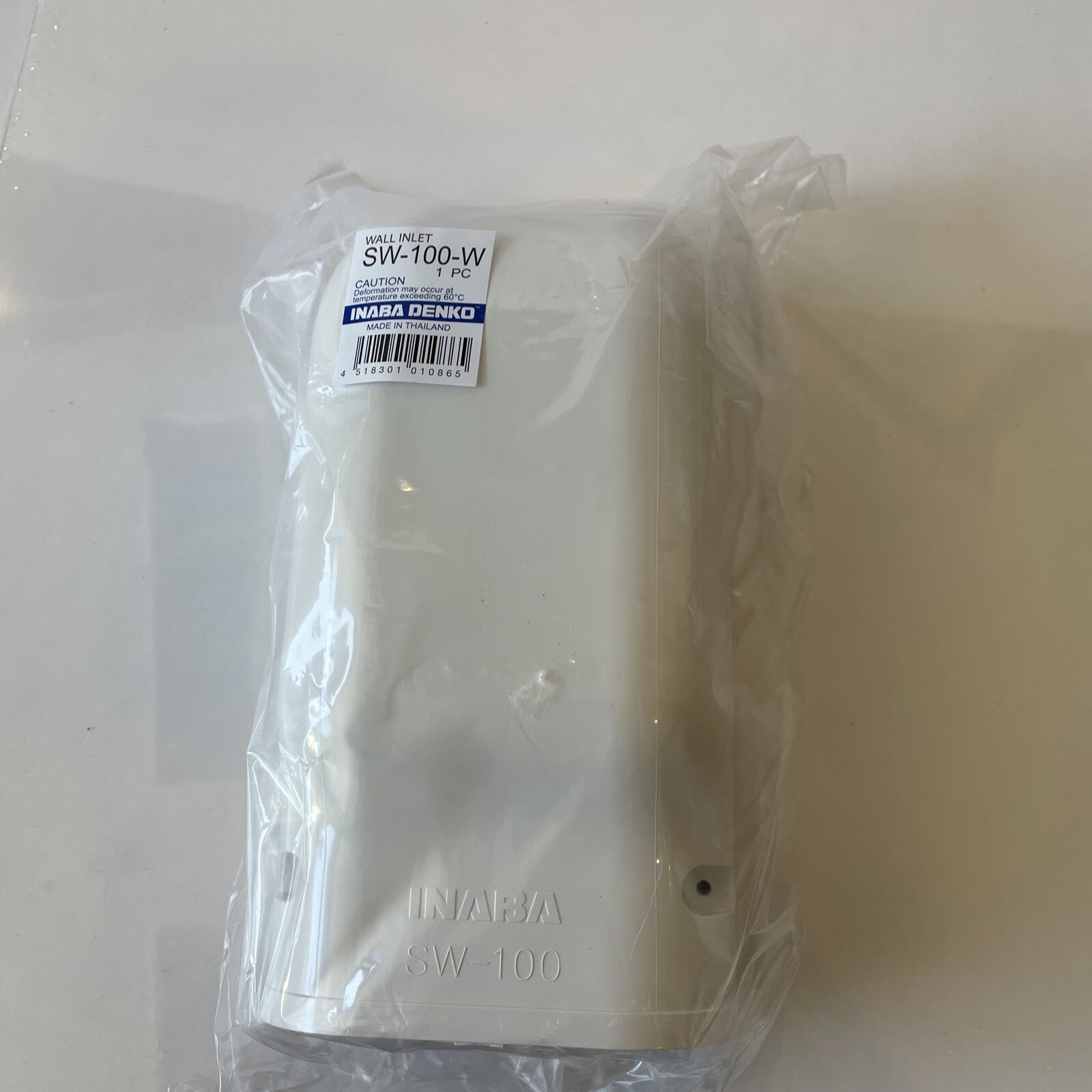 Slimduct 86116 SW-100-W Wall Inlet 100mm 3-3/4″ White 4″ – Line set