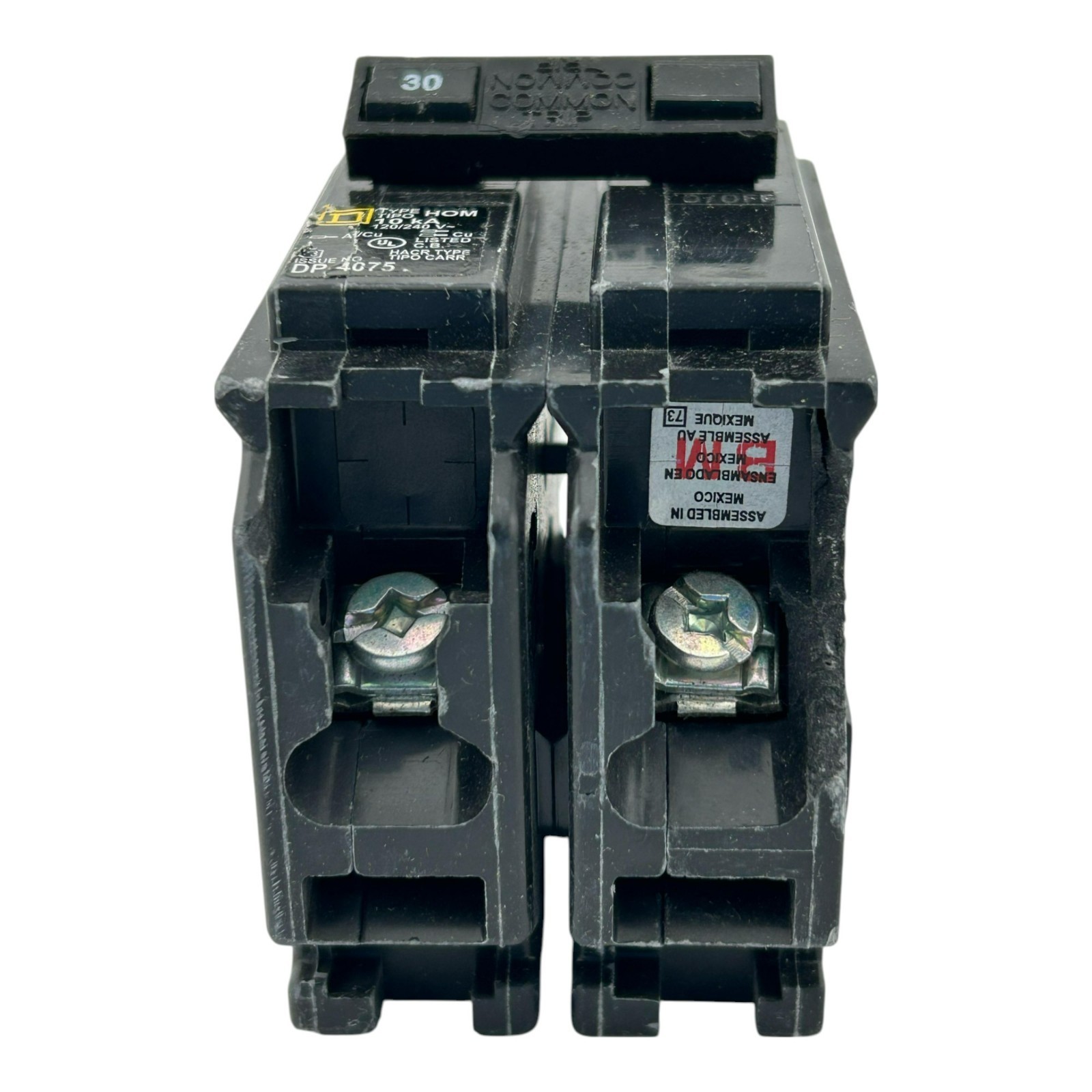 CHIPPED Square D HOM230, 30A, 120/240V, 2-Pole, 10kA,Circuit Breaker, Plug-In