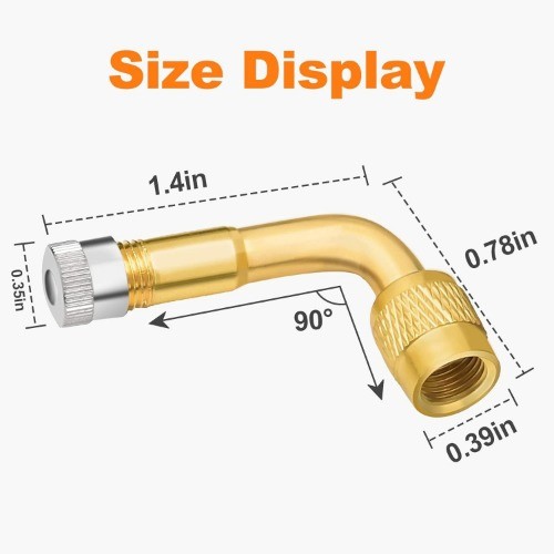 Valve Stem Extenders 4 Pack, 90 Degree Style: 90° valve stem extension 4 pack